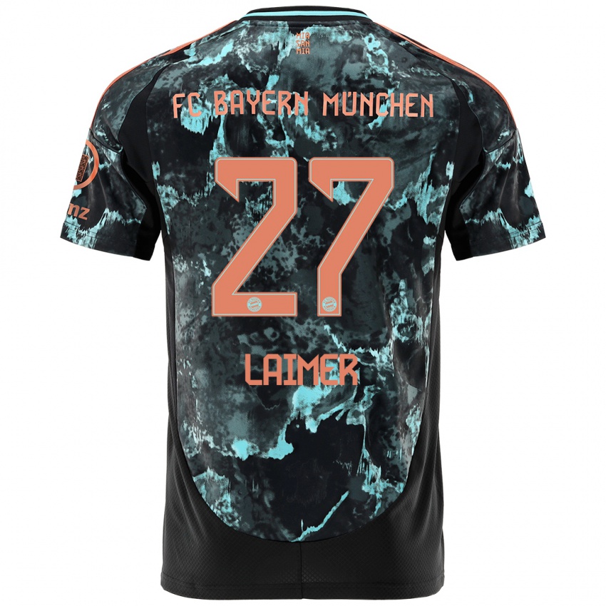 Hombre Camiseta Konrad Laimer #27 Negro 2ª Equipación 2024/25 La Camisa Perú