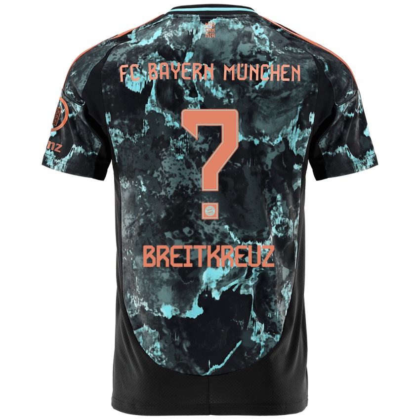 Hombre Camiseta Steve Breitkreuz #0 Negro 2ª Equipación 2024/25 La Camisa Perú