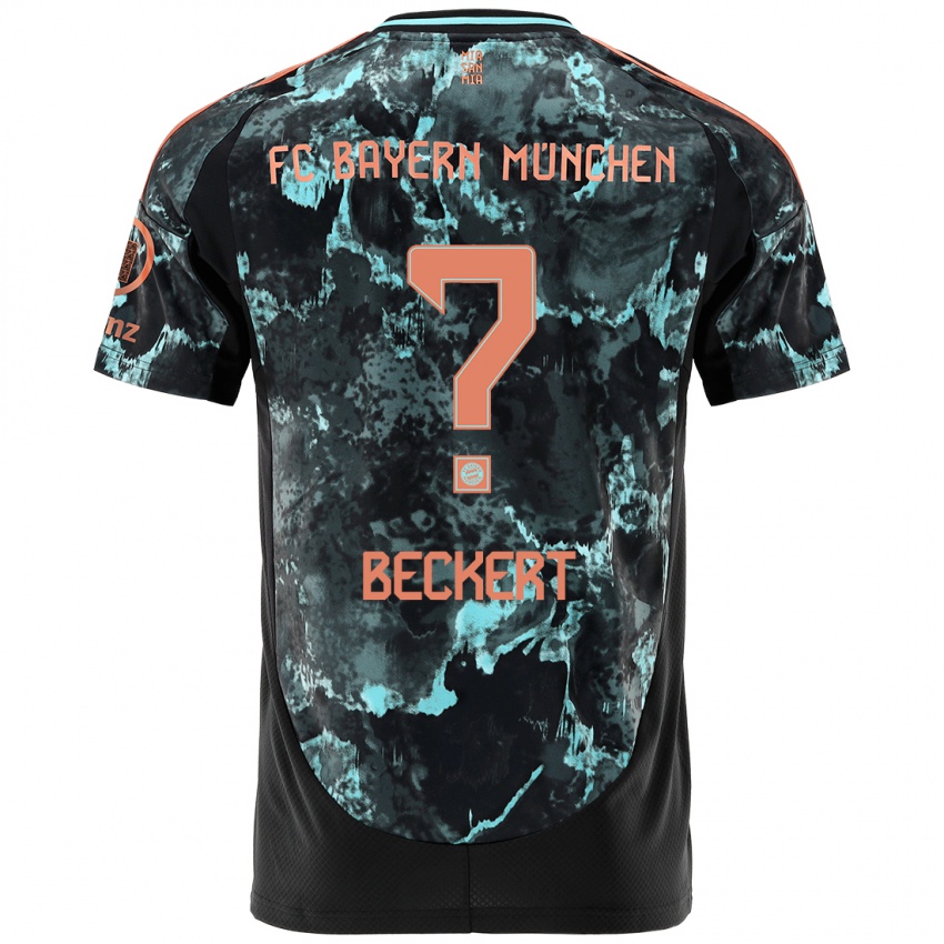 Hombre Camiseta Valentin Beckert #0 Negro 2ª Equipación 2024/25 La Camisa Perú