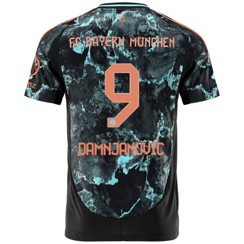 Hombre Camiseta Jovana Damnjanovic #9 Negro 2ª Equipación 2024/25 La Camisa Perú