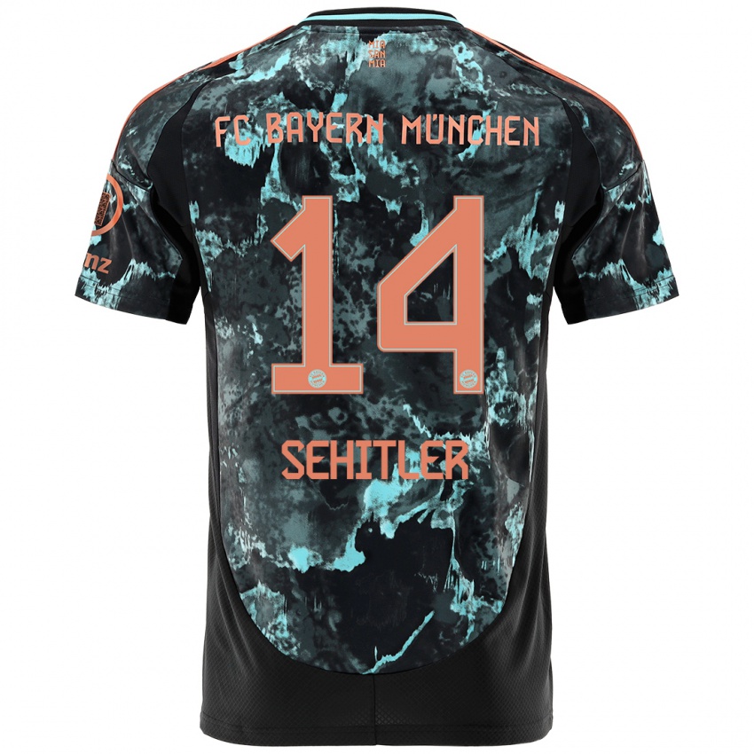 Hombre Camiseta Alara Şehitler #14 Negro 2ª Equipación 2024/25 La Camisa Perú