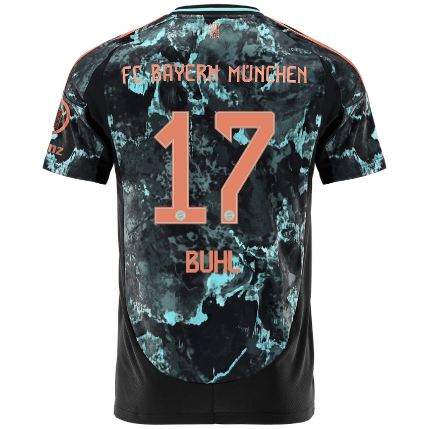 Hombre Camiseta Klara Buhl #17 Negro 2ª Equipación 2024/25 La Camisa Perú