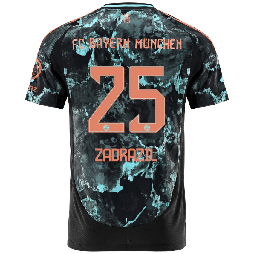 Hombre Camiseta Sarah Zadrazil #25 Negro 2ª Equipación 2024/25 La Camisa Perú