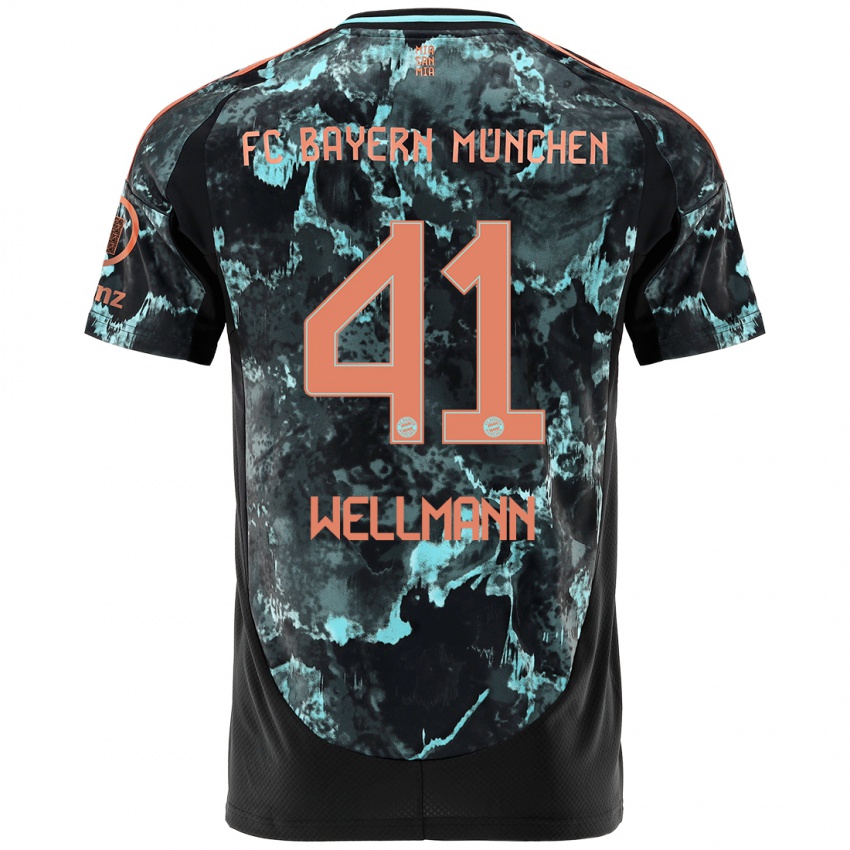 Hombre Camiseta Anna Wellmann #41 Negro 2ª Equipación 2024/25 La Camisa Perú