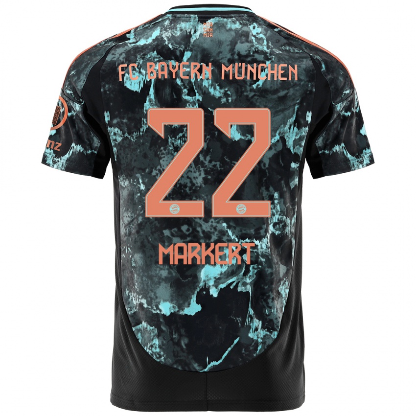 Hombre Camiseta Leon Markert #22 Negro 2ª Equipación 2024/25 La Camisa Perú