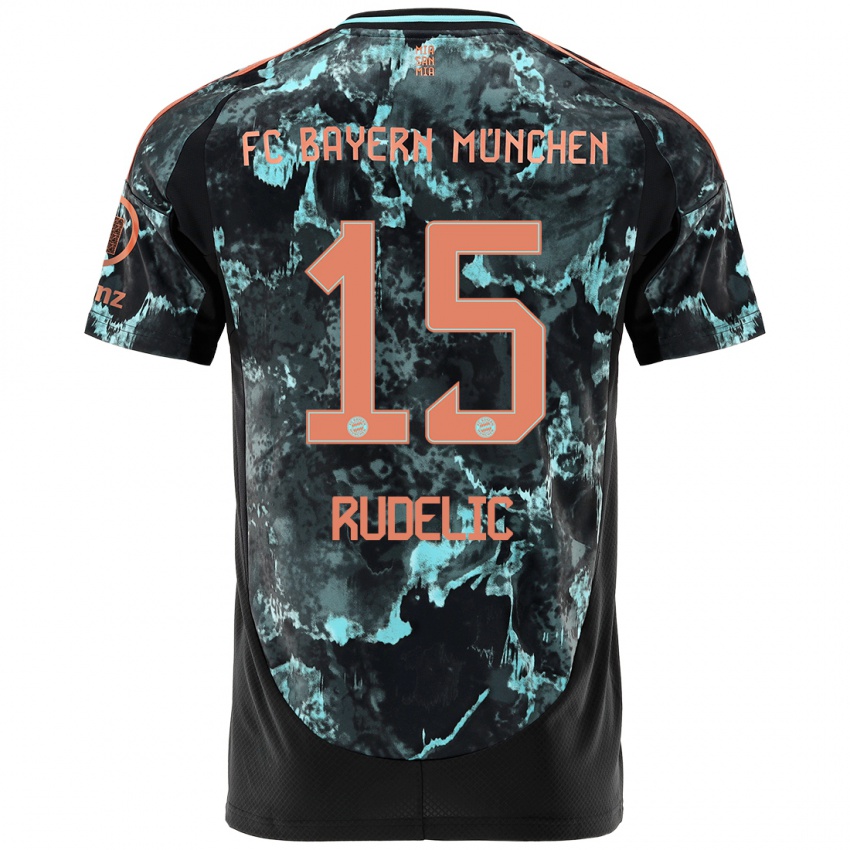 Hombre Camiseta Ivana Rudelic #15 Negro 2ª Equipación 2024/25 La Camisa Perú