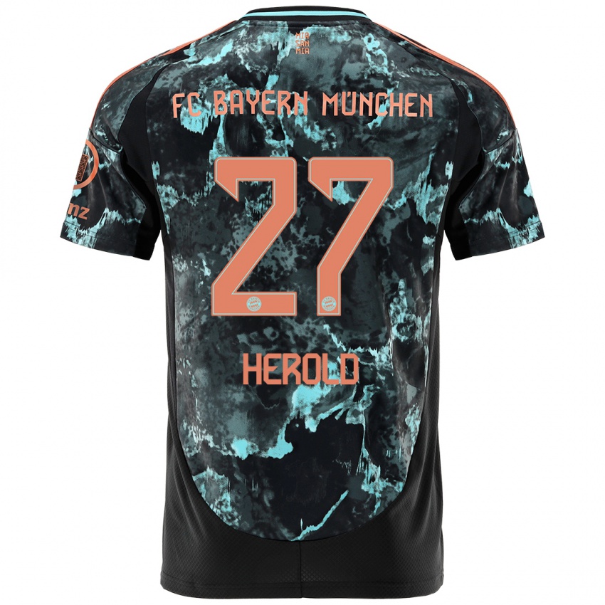 Hombre Camiseta David Herold #27 Negro 2ª Equipación 2024/25 La Camisa Perú