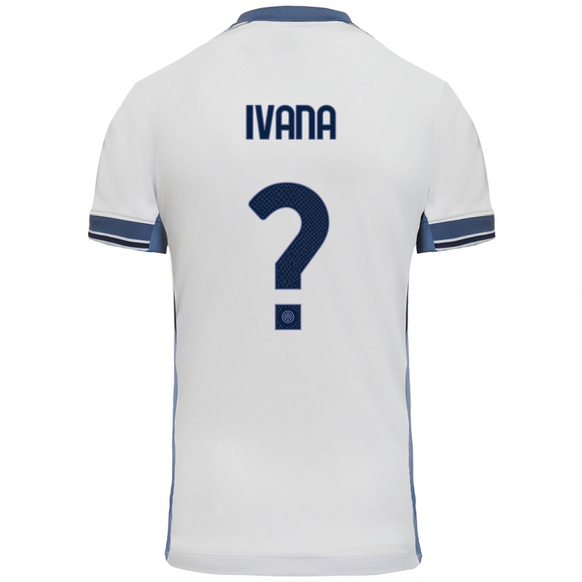 Hombre Camiseta Ivana Andrés #0 Blanco Gris 2ª Equipación 2024/25 La Camisa Perú