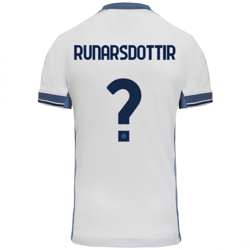 Hombre Camiseta Cecilía Rán Rúnarsdóttir #0 Blanco Gris 2ª Equipación 2024/25 La Camisa Perú