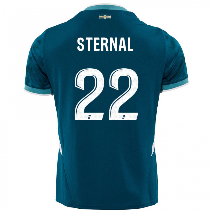 Hombre Camiseta Enzo Sternal #22 Azul Turquesa 2ª Equipación 2024/25 La Camisa Perú