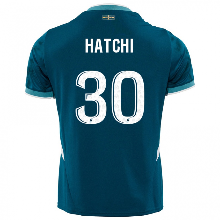 Hombre Camiseta Anaïs Hatchi #30 Azul Turquesa 2ª Equipación 2024/25 La Camisa Perú