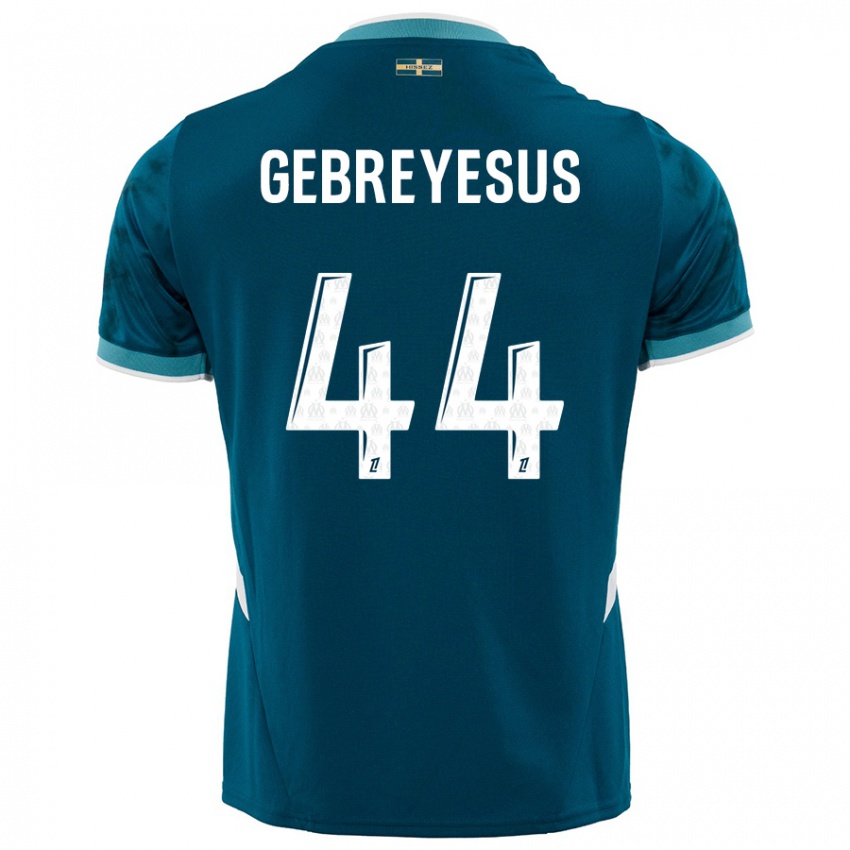 Hombre Camiseta Esey Gebreyesus #44 Azul Turquesa 2ª Equipación 2024/25 La Camisa Perú