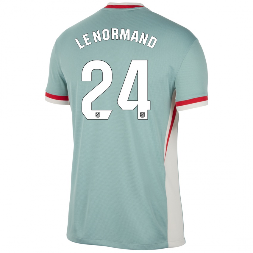 Hombre Camiseta Robin Le Normand #24 Beige Claro Azul 2ª Equipación 2024/25 La Camisa Perú