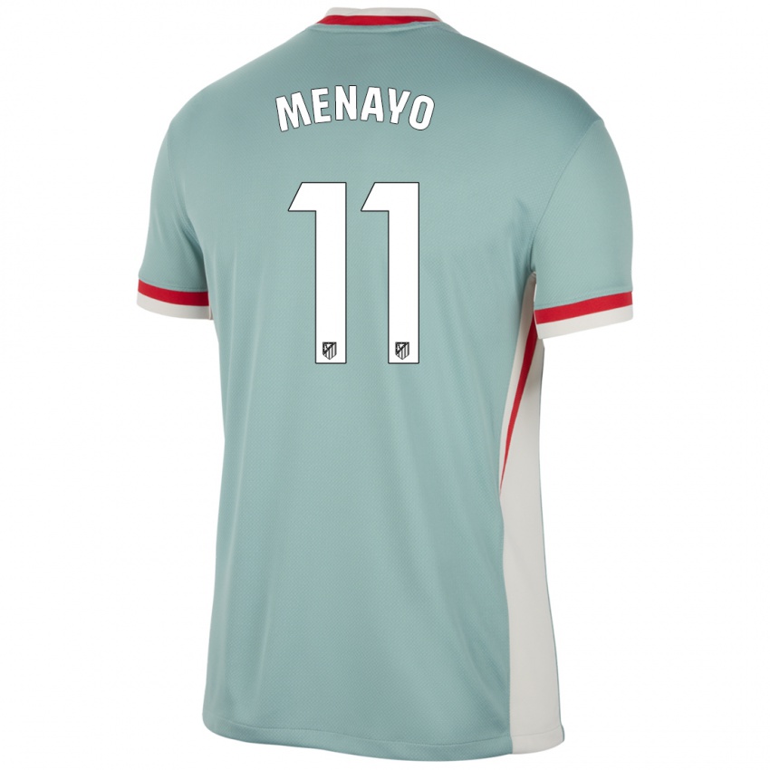 Hombre Camiseta Carmen Menayo #11 Beige Claro Azul 2ª Equipación 2024/25 La Camisa Perú