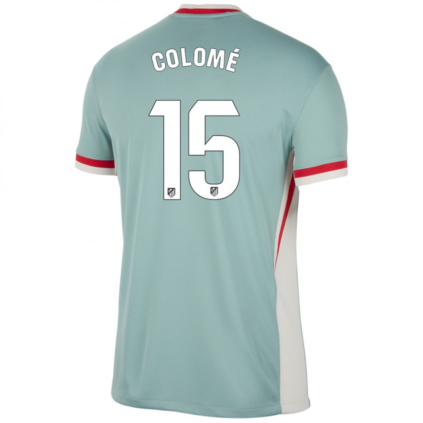 Hombre Camiseta Jan Colomé #15 Beige Claro Azul 2ª Equipación 2024/25 La Camisa Perú