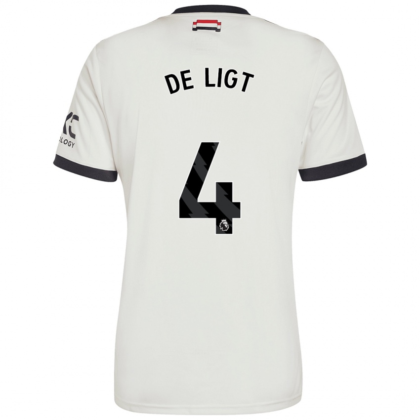 Hombre Camiseta Matthijs De Ligt #4 Blanquecino Equipación Tercera 2024/25 La Camisa Perú