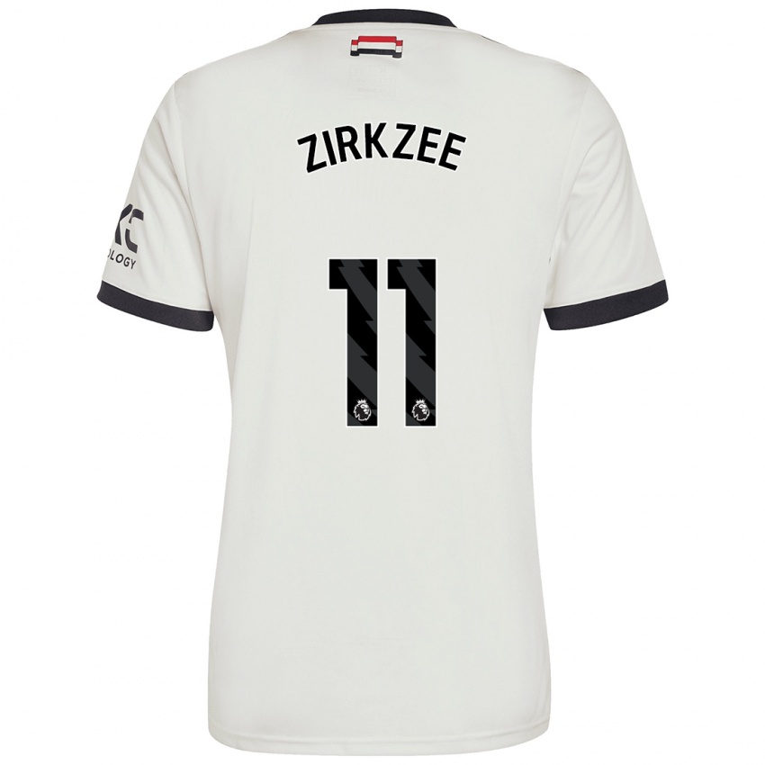 Hombre Camiseta Joshua Zirkzee #11 Blanquecino Equipación Tercera 2024/25 La Camisa Perú