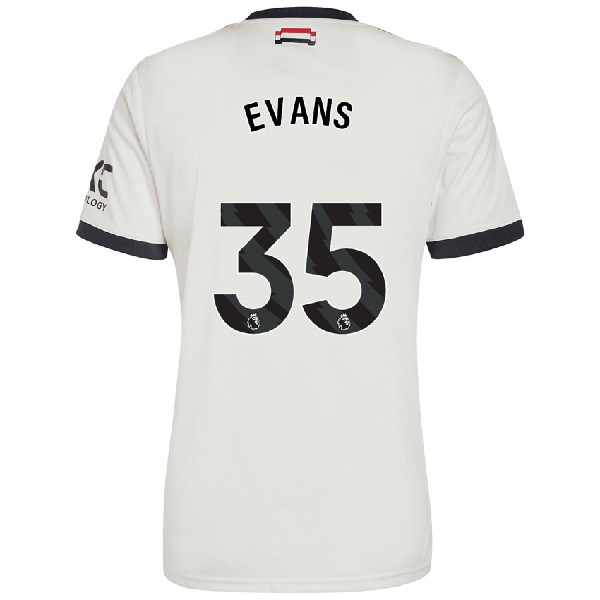 Hombre Camiseta Jonny Evans #35 Blanquecino Equipación Tercera 2024/25 La Camisa Perú