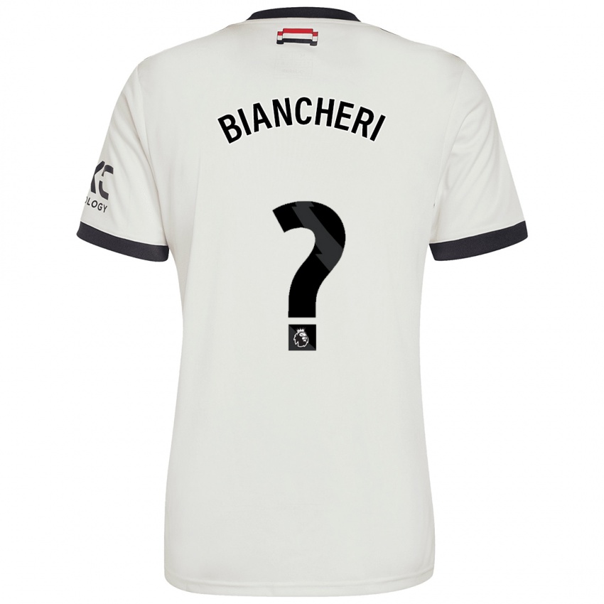 Hombre Camiseta Gabriele Biancheri #0 Blanquecino Equipación Tercera 2024/25 La Camisa Perú