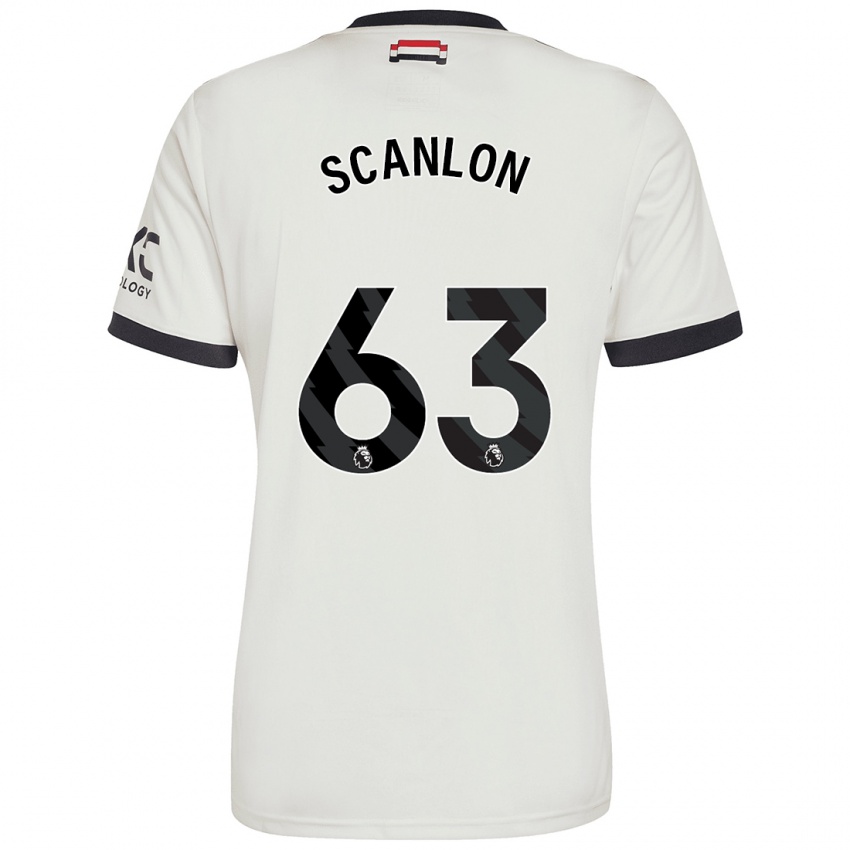 Hombre Camiseta James Scanlon #63 Blanquecino Equipación Tercera 2024/25 La Camisa Perú