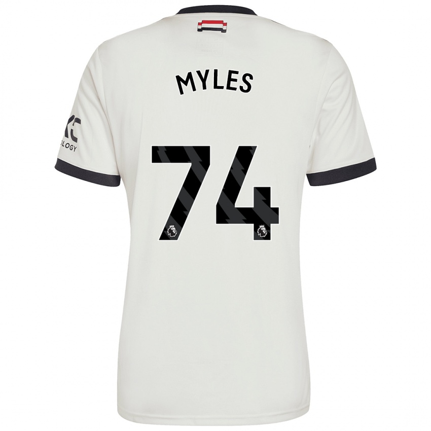 Hombre Camiseta Tom Myles #74 Blanquecino Equipación Tercera 2024/25 La Camisa Perú