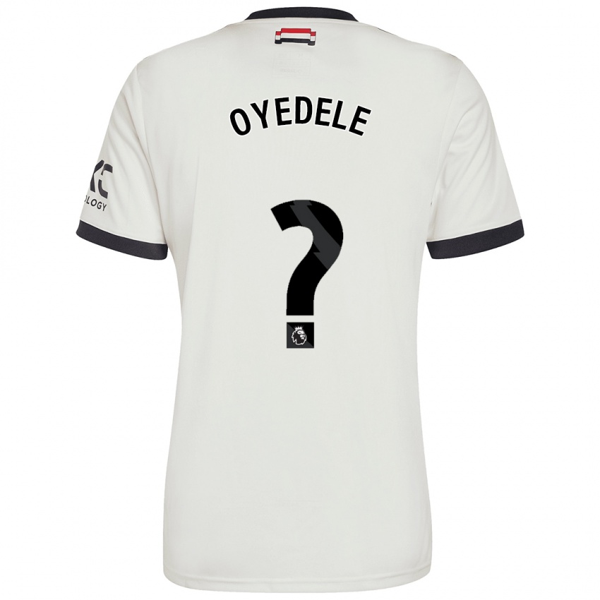 Hombre Camiseta Maxi Oyedele #0 Blanquecino Equipación Tercera 2024/25 La Camisa Perú