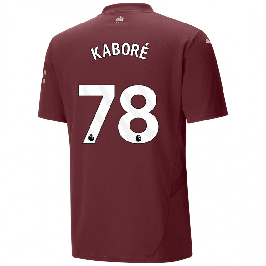 Hombre Camiseta Issa Kabore #78 Granate Equipación Tercera 2024/25 La Camisa Perú