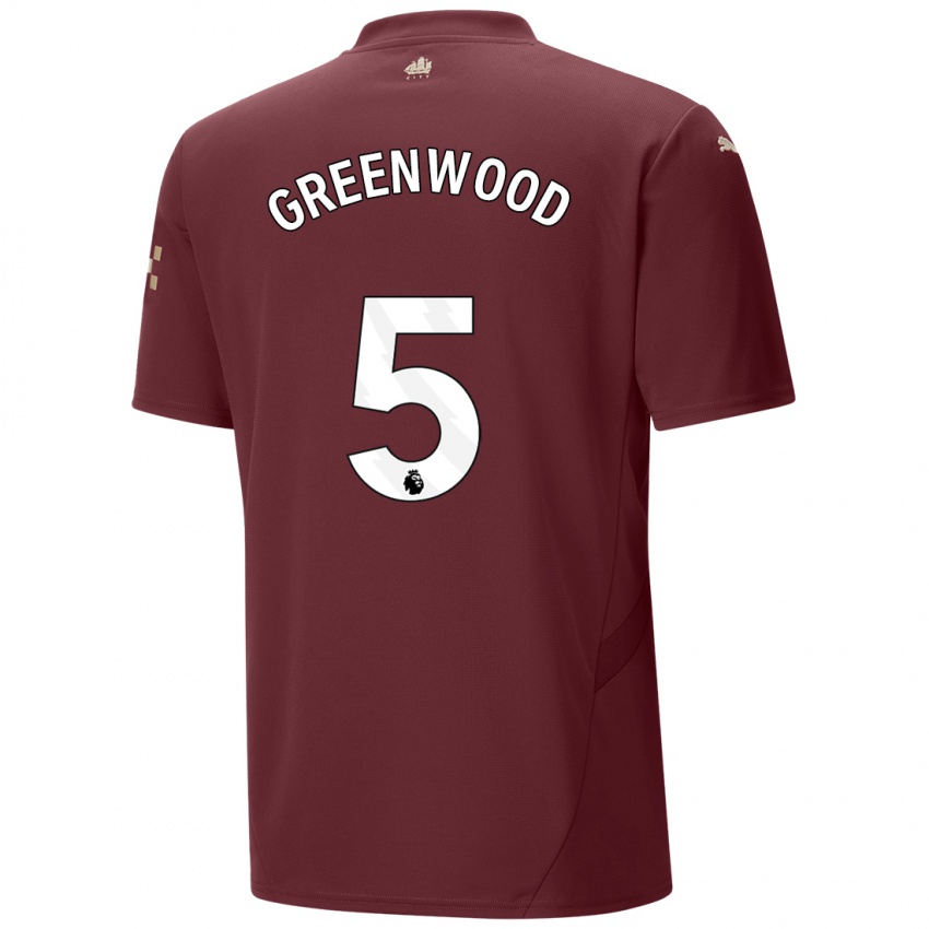 Hombre Camiseta Alex Greenwood #5 Granate Equipación Tercera 2024/25 La Camisa Perú