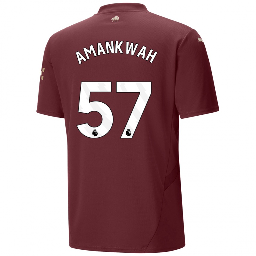 Hombre Camiseta Yeboah Amankwah #57 Granate Equipación Tercera 2024/25 La Camisa Perú