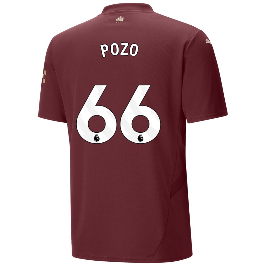 Hombre Camiseta Iker Pozo #66 Granate Equipación Tercera 2024/25 La Camisa Perú