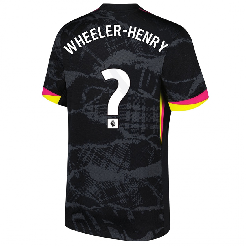 Hombre Camiseta Joseph Wheeler-Henry #0 Negro Rosa Equipación Tercera 2024/25 La Camisa Perú