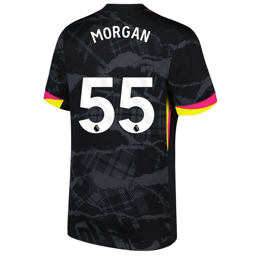 Hombre Camiseta Jimmy-Jay Morgan #55 Negro Rosa Equipación Tercera 2024/25 La Camisa Perú