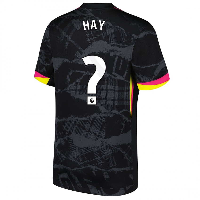 Hombre Camiseta Noah Hay #0 Negro Rosa Equipación Tercera 2024/25 La Camisa Perú