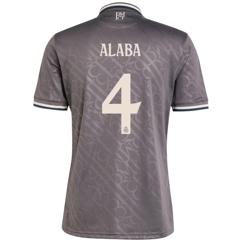 Hombre Camiseta David Alaba #4 Carbón Equipación Tercera 2024/25 La Camisa Perú