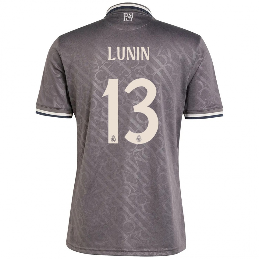 Hombre Camiseta Andriy Lunin #13 Carbón Equipación Tercera 2024/25 La Camisa Perú