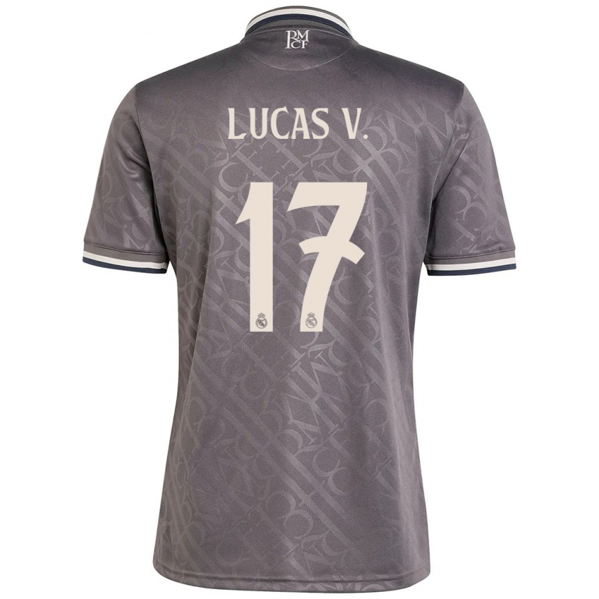 Hombre Camiseta Lucas Vazquez #17 Carbón Equipación Tercera 2024/25 La Camisa Perú