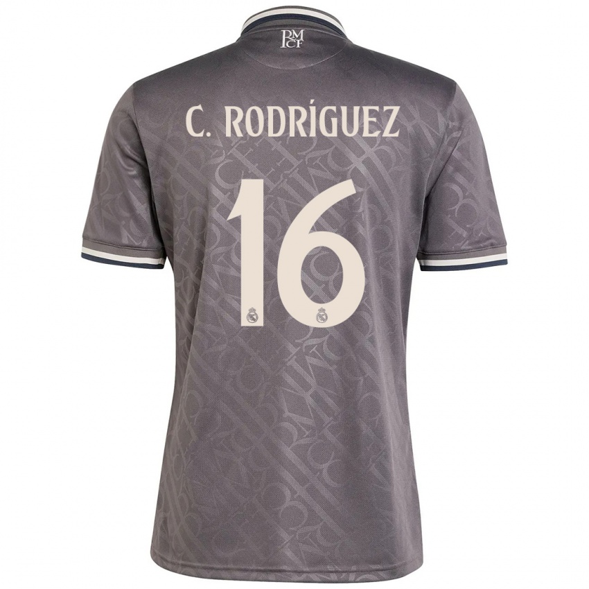 Hombre Camiseta Carlos Rodríguez #16 Carbón Equipación Tercera 2024/25 La Camisa Perú