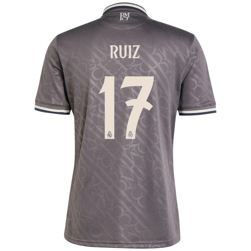 Hombre Camiseta David Ruiz #17 Carbón Equipación Tercera 2024/25 La Camisa Perú