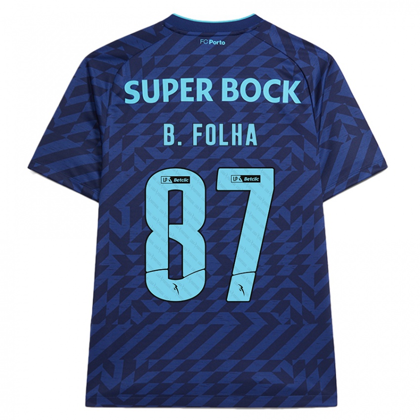 Hombre Camiseta Bernardo Folha #87 Azul Marino Equipación Tercera 2024/25 La Camisa Perú