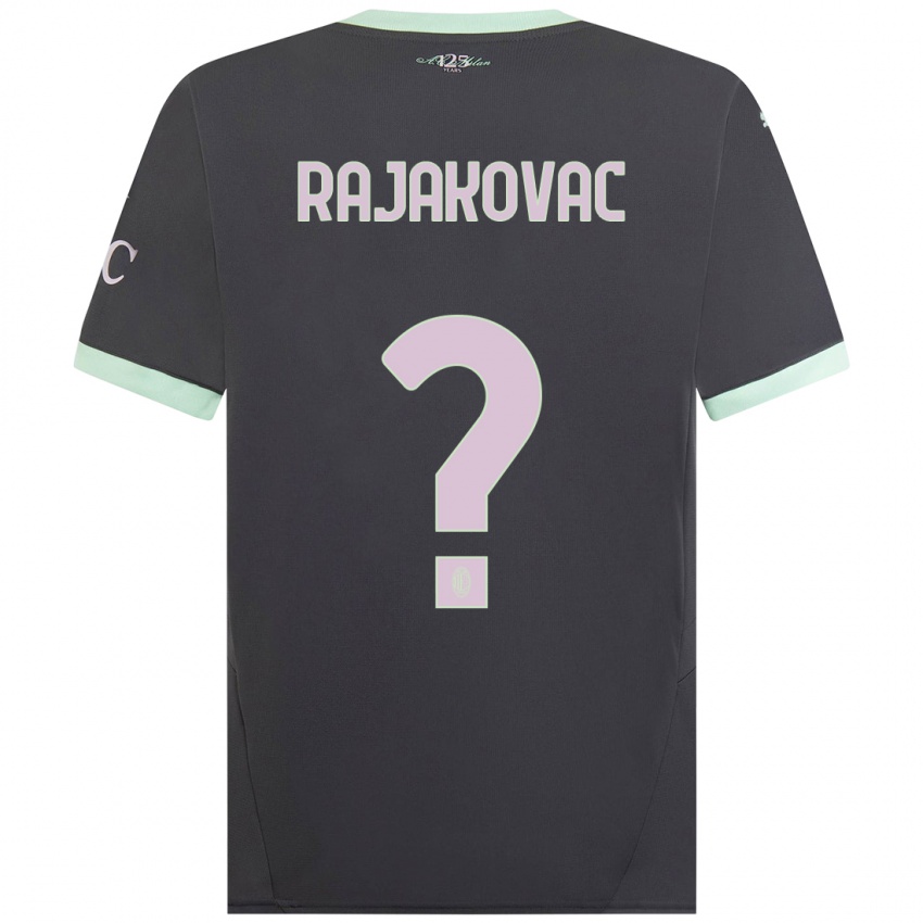 Hombre Camiseta Mihajlo Rajakovac #0 Gris Equipación Tercera 2024/25 La Camisa Perú