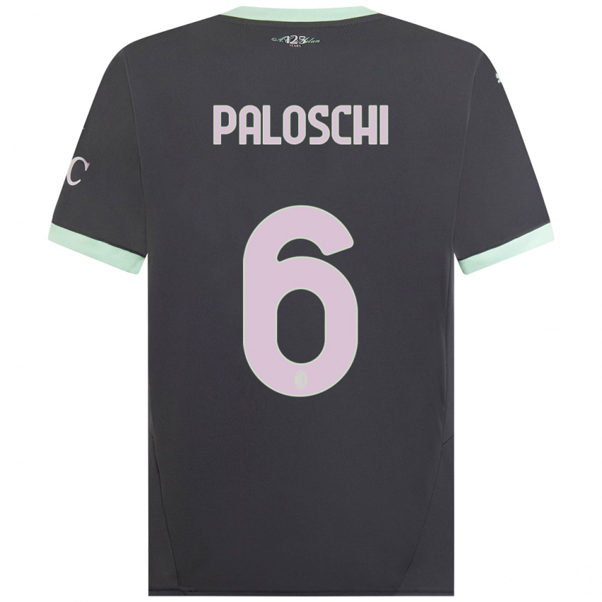 Hombre Camiseta Dorian Paloschi #6 Gris Equipación Tercera 2024/25 La Camisa Perú