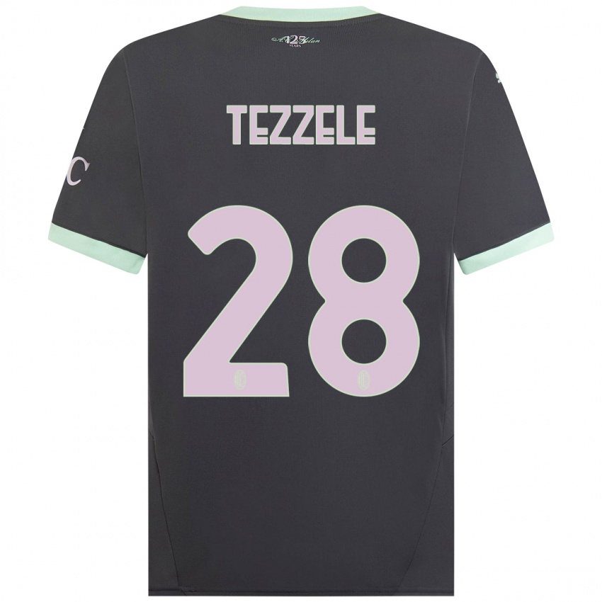 Hombre Camiseta Matteo Tezzele #28 Gris Equipación Tercera 2024/25 La Camisa Perú