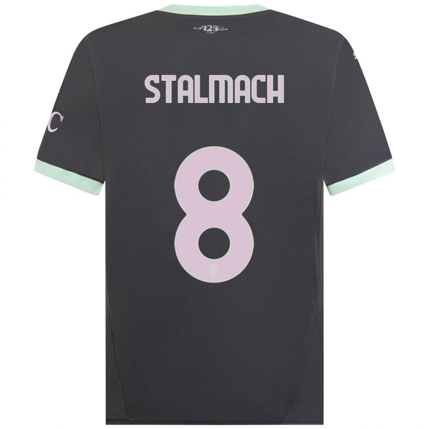 Hombre Camiseta Dariusz Stalmach #8 Gris Equipación Tercera 2024/25 La Camisa Perú