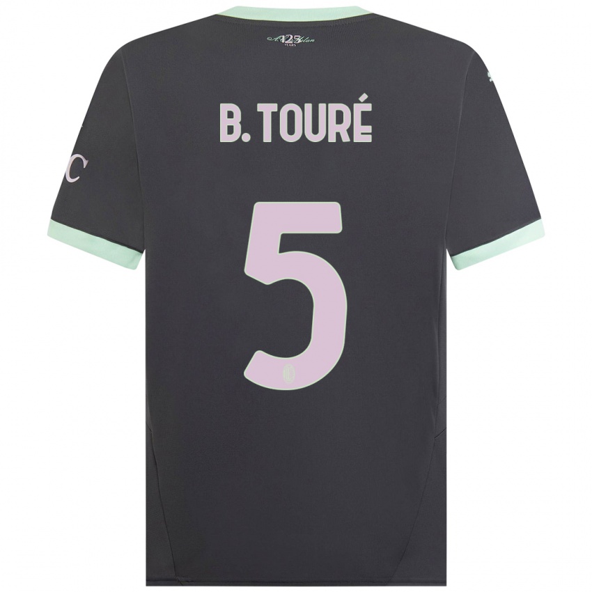 Hombre Camiseta Fode Ballo-Toure #5 Gris Equipación Tercera 2024/25 La Camisa Perú