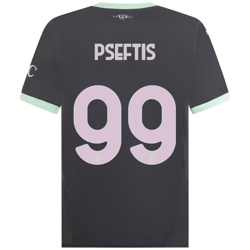 Hombre Camiseta Fotios Pseftis #99 Gris Equipación Tercera 2024/25 La Camisa Perú