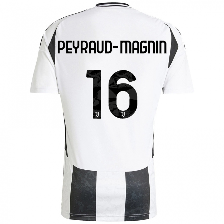 Mujer Camiseta Pauline Peyraud-Magnin #16 Blanco Negro 1ª Equipación 2024/25 La Camisa Perú