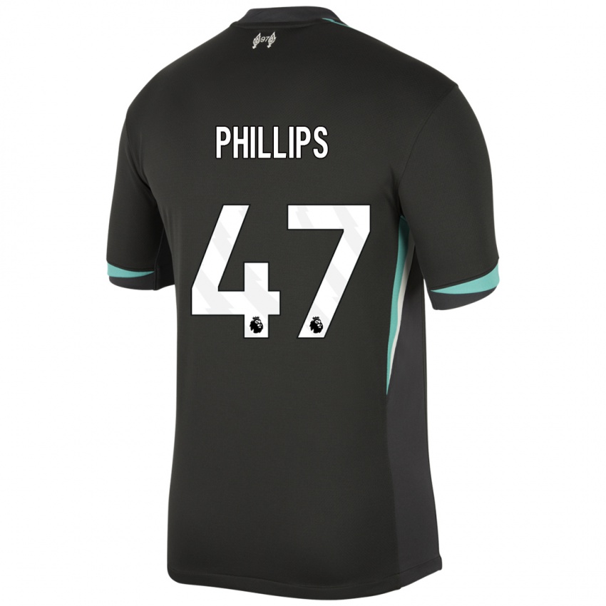 Mujer Camiseta Nathaniel Phillips #47 Negro Antracita Blanco 2ª Equipación 2024/25 La Camisa Perú