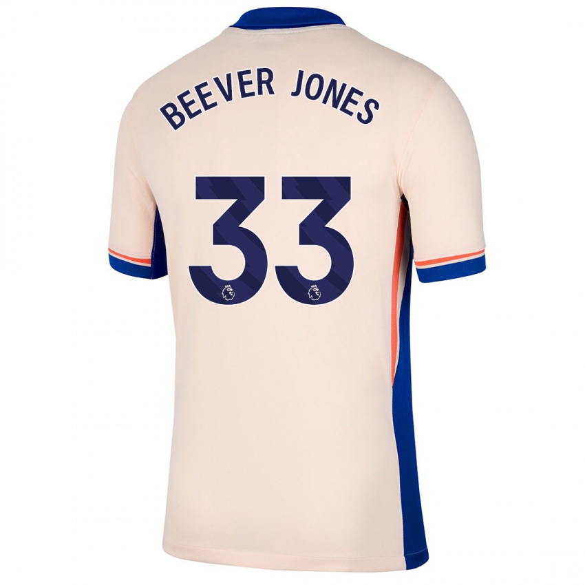 Mujer Camiseta Aggie Beever-Jones #33 Beige Claro 2ª Equipación 2024/25 La Camisa Perú