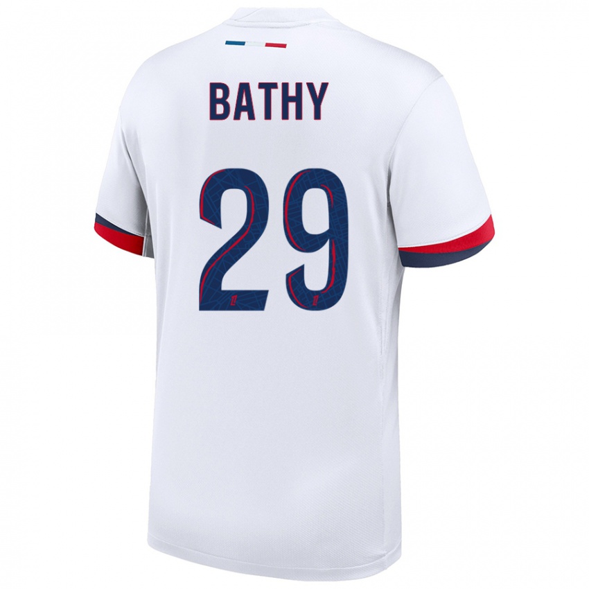 Mujer Camiseta Griedge Mbock Bathy #29 Blanco Azul Rojo 2ª Equipación 2024/25 La Camisa Perú