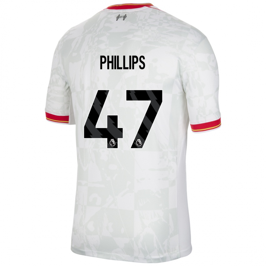 Mujer Camiseta Nathaniel Phillips #47 Blanco Rojo Negro Equipación Tercera 2024/25 La Camisa Perú